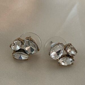 J. Crew Crystal trio earrings